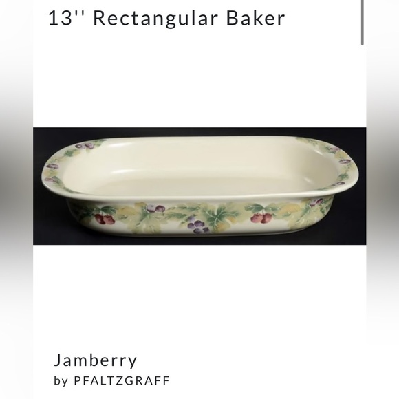 Pfaltzgraff Jamberry Large Rectangular Lasagna Baker - Picture 2 of 12